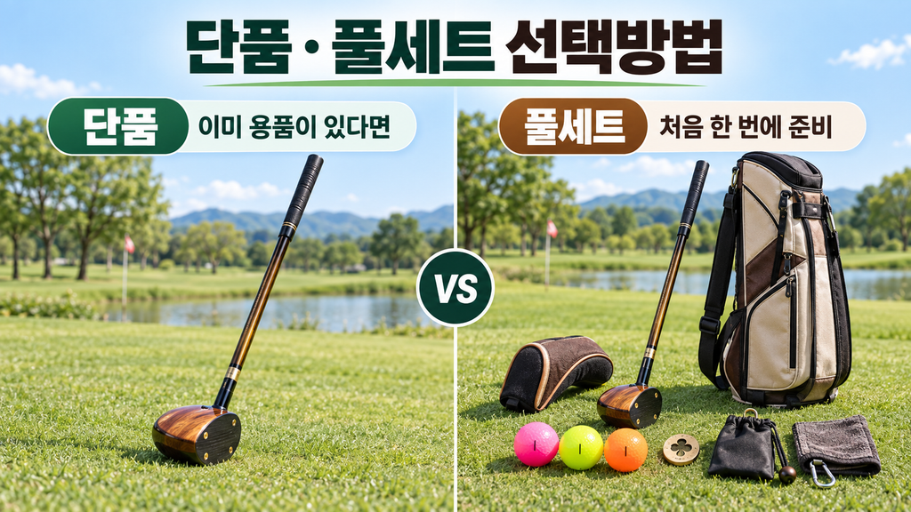 국산 입문용 파크골프채 추천, 피닉스 A-1·프라임 4스타·히어로 단품·풀세트 선택방법