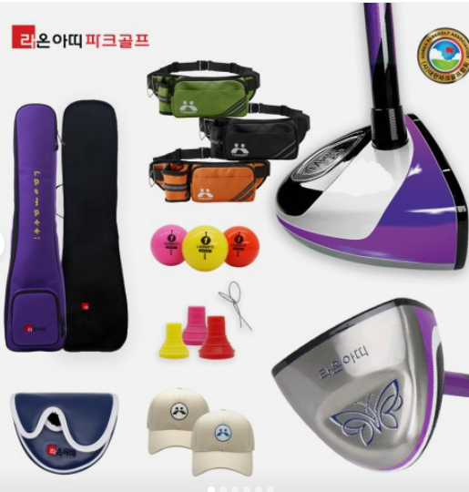 라온아띠 마루3스타 남녀공용 좌타·우타 파크골프채 8종세트
