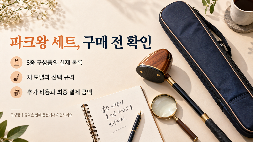 루키루키 파크골프채 추천, 파크왕 8종세트와 카본 파크골프채 가격 구성 비교