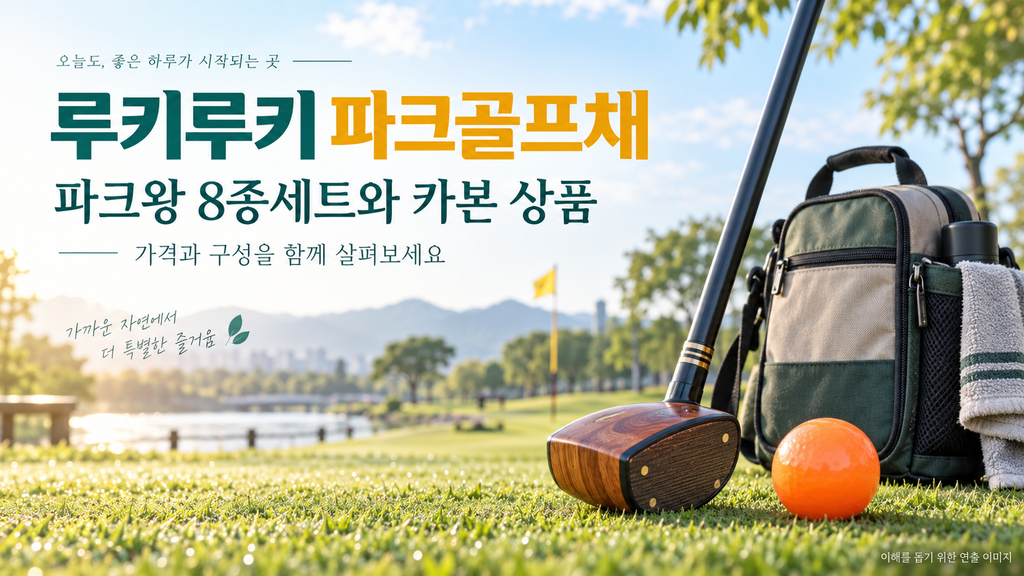 루키루키 파크골프채 추천, 파크왕 8종세트와 카본 파크골프채 가격 구성 비교