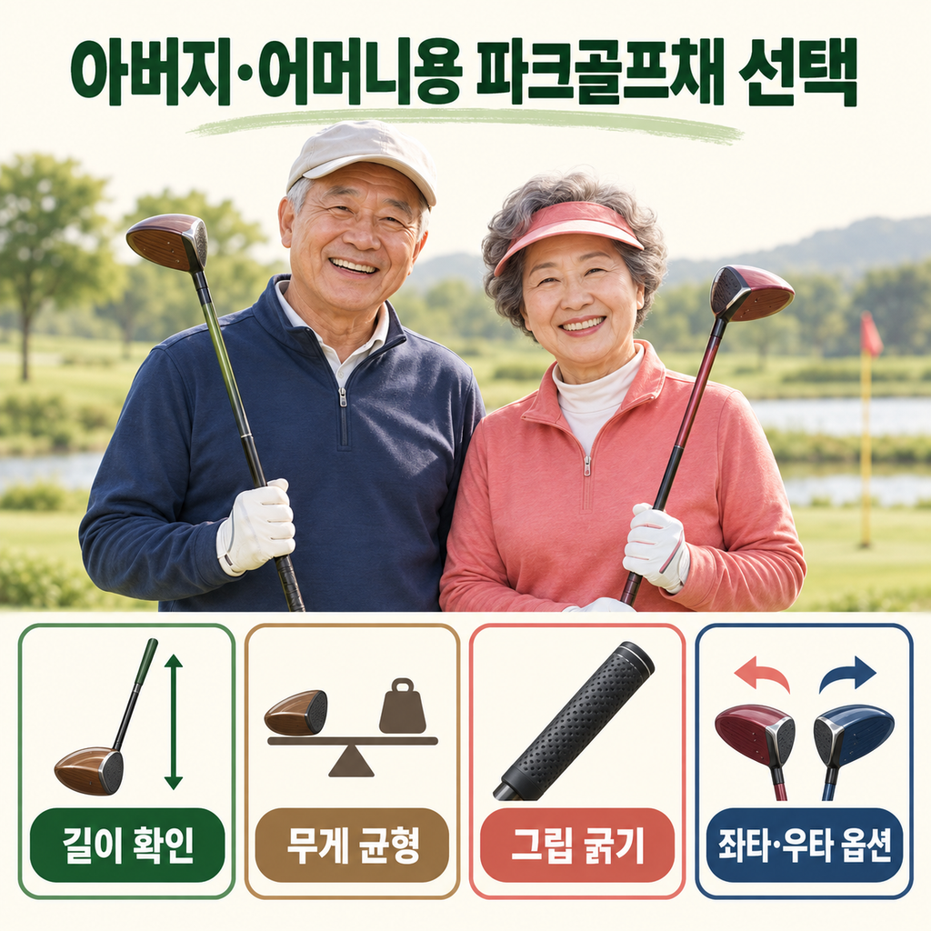 부모님 파크골프채 선물 추천, 아버지·어머니용 길이와 풀세트 선택방법