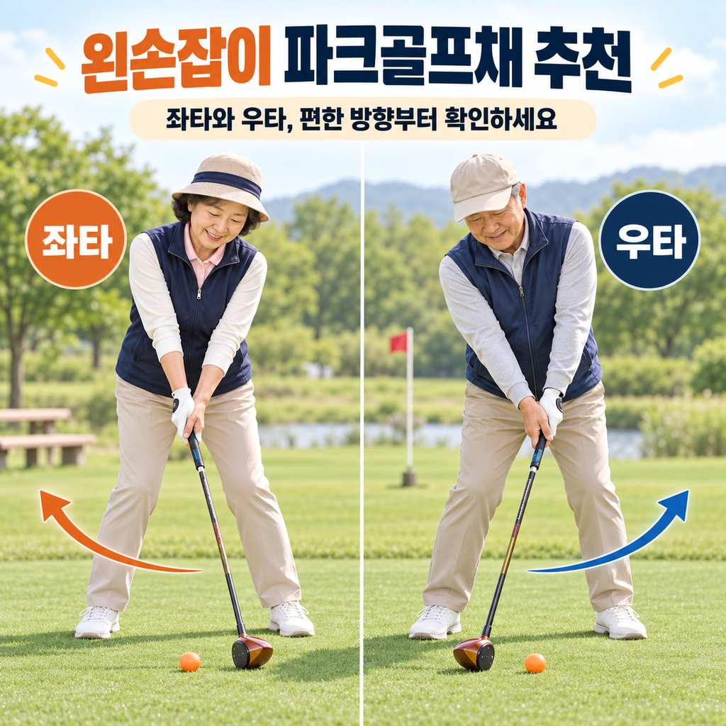 왼손잡이 파크골프채 추천, 좌타·우타 차이와 클럽 길이·세트 선택방법