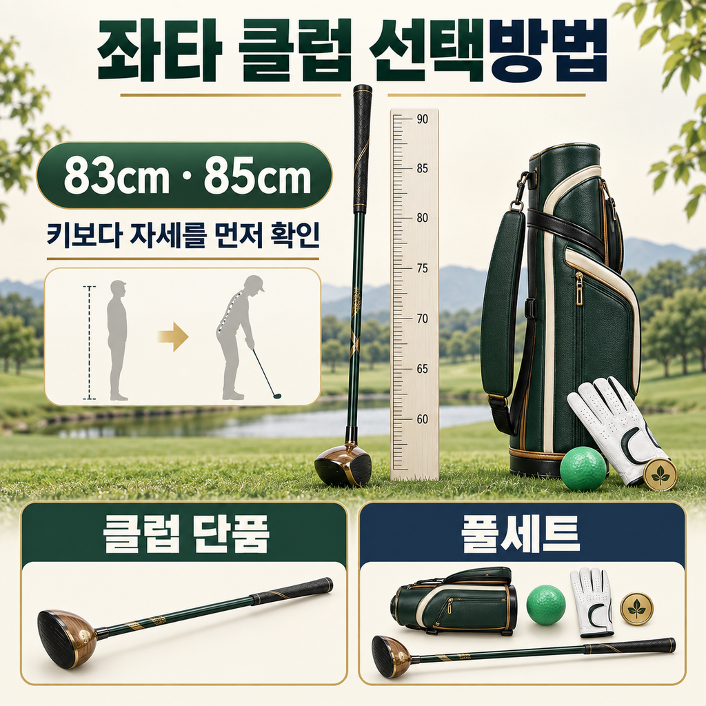 왼손잡이 파크골프채 추천, 좌타·우타 차이와 클럽 길이·세트 선택방법