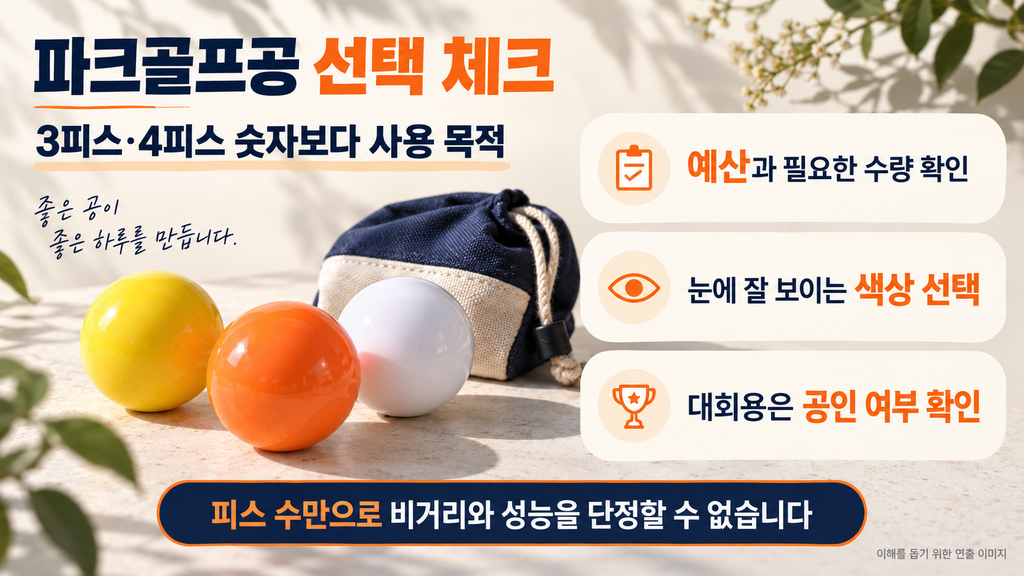 파크골프공 추천, 3피스·4피스 차이와 히토미혼마·IMP·피닉스 가격 비교