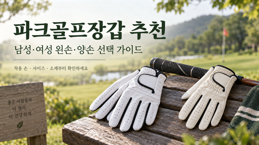 파크골프장갑 추천, 남성·여성 왼손·양손 선택과 합피·반양피 차이