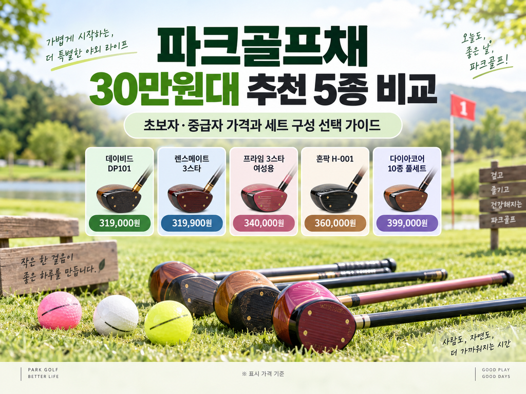 파크골프채 30만원대 추천 5종 비교, 초보자·중급자 가격과 세트 구성 선택 가이드