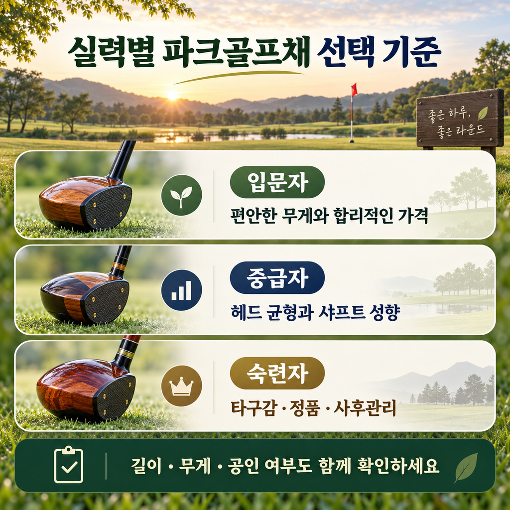 파크골프채 3스타·4스타·5스타 차이, 별 등급 의미와 가격·실력별 선택 기준 총정리