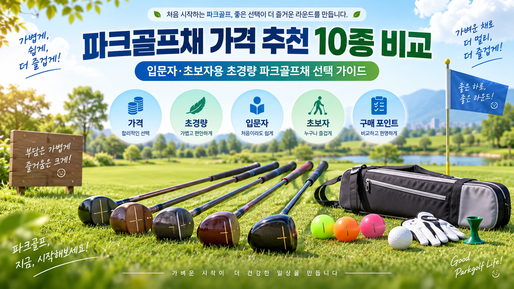 파크골프채 가격 추천 10종 비교, 입문자·초보자용 초경량 파크골프채 선택 가이드