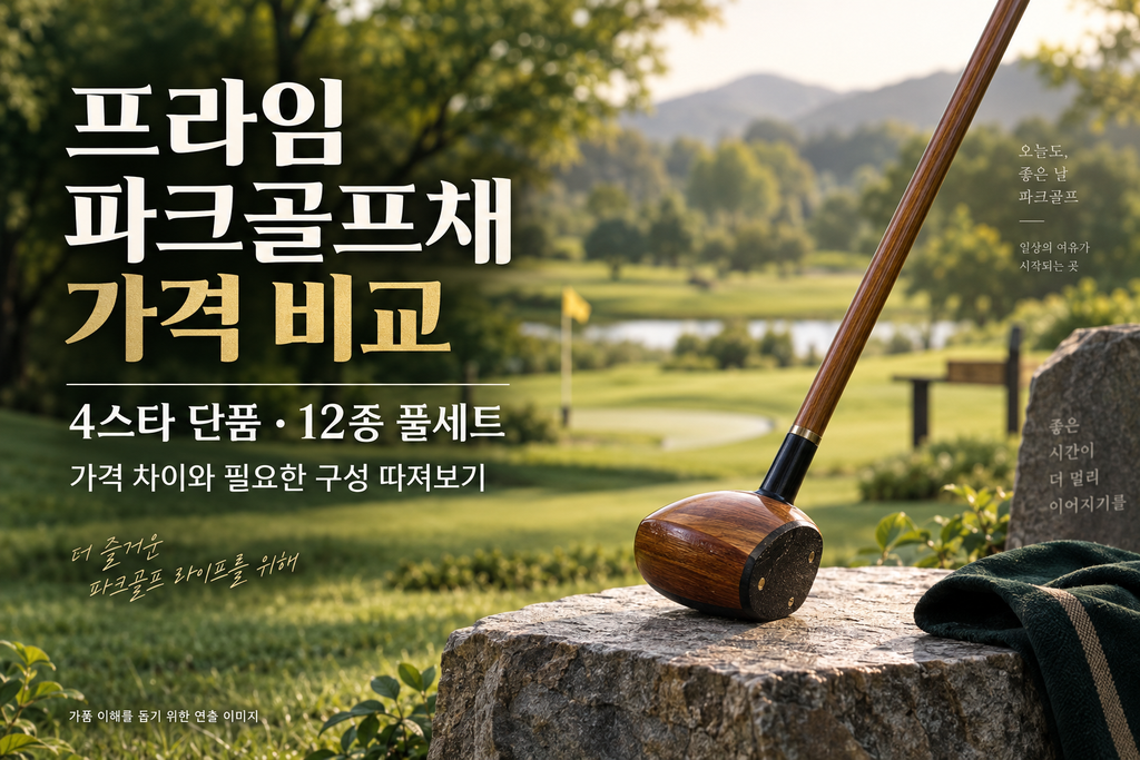 프라임 파크골프채 가격 비교, 4스타 단품과 12종 풀세트 가격 차이 따져보기