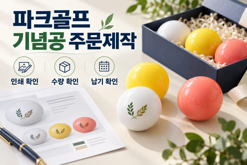 파크골프 기념공 주문제작, 폴리브 3피스 27,200원과 인쇄·수량·납기 확인법