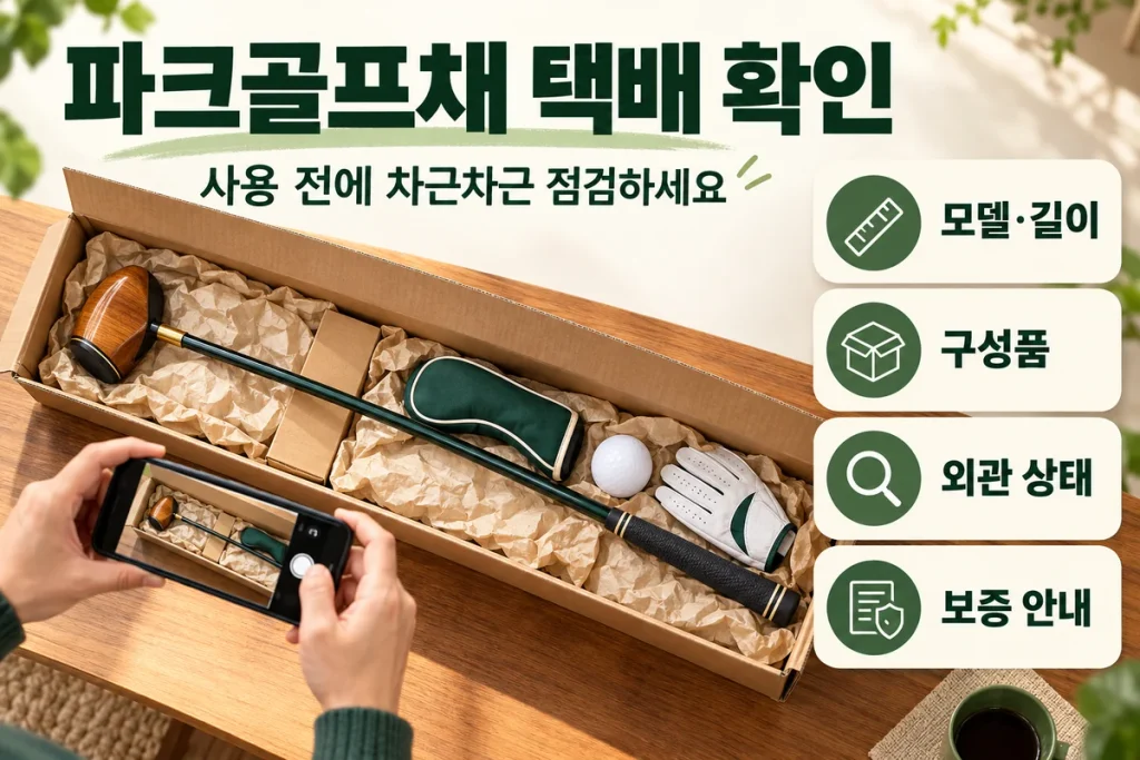 파크골프채 택배 받았을 때 확인할 것, 모델·길이·구성품·외관 점검 순서