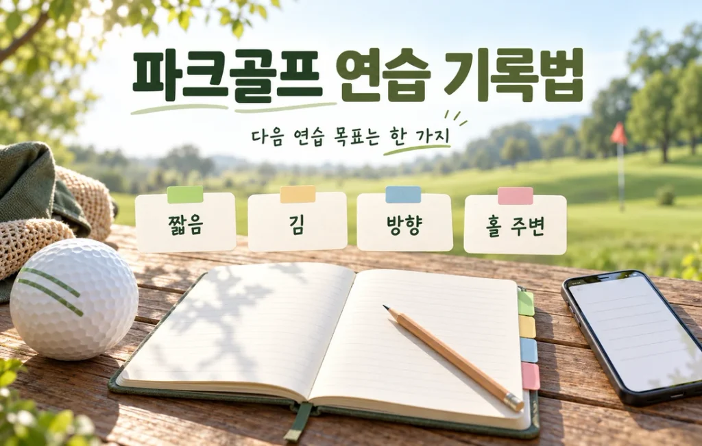 파크골프 연습 기록법, 짧은 공·긴 공·방향 실수를 나눠 다음 연습 정하기