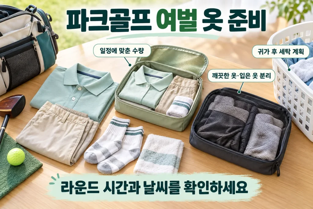 파크골프 여벌 옷 준비